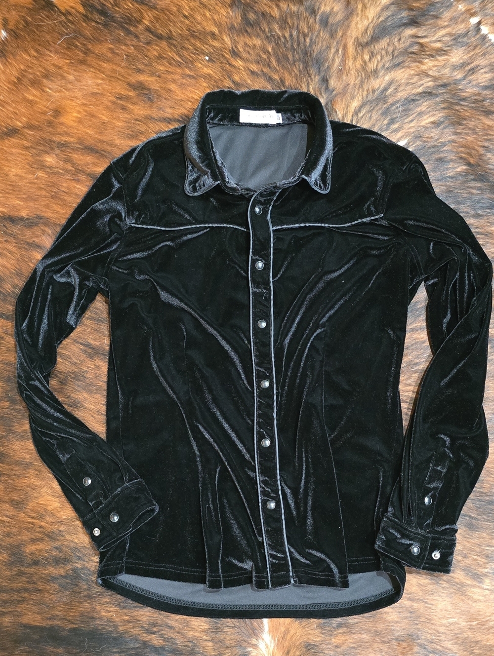Ranch Dress'n Black Velvet Button-Up Shirt